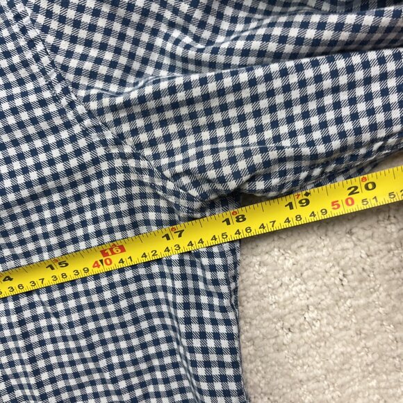Michael Kors Dress Shirt Mens S Blue / White Gingham Check Collared Button Down - Picture 8 of 14
